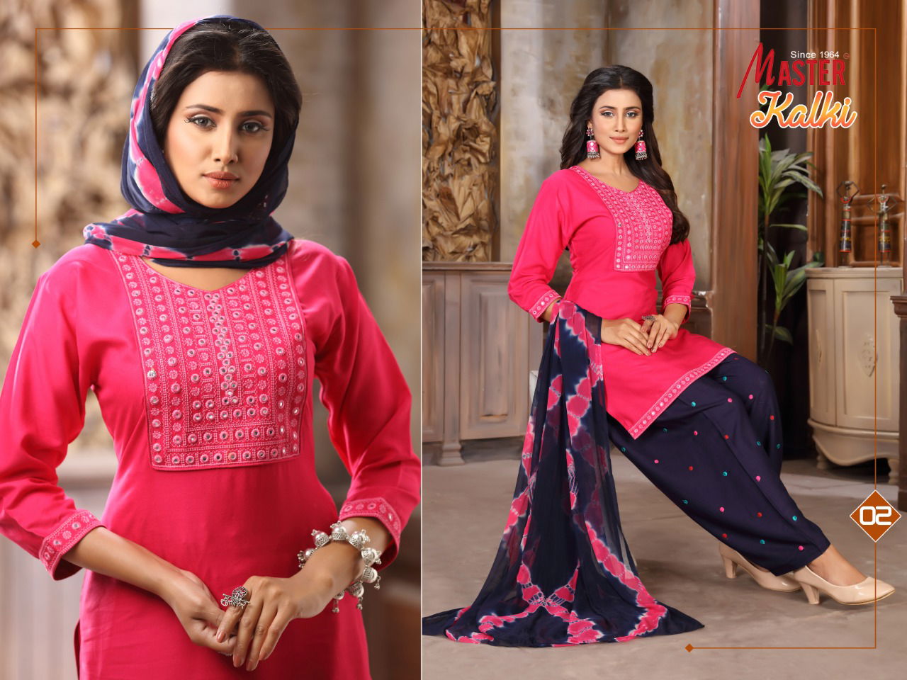 master kalki  Latest Fancy Designer Emboridery Casual Wear Readymade Punjabi Patiyala  Salwar Suit